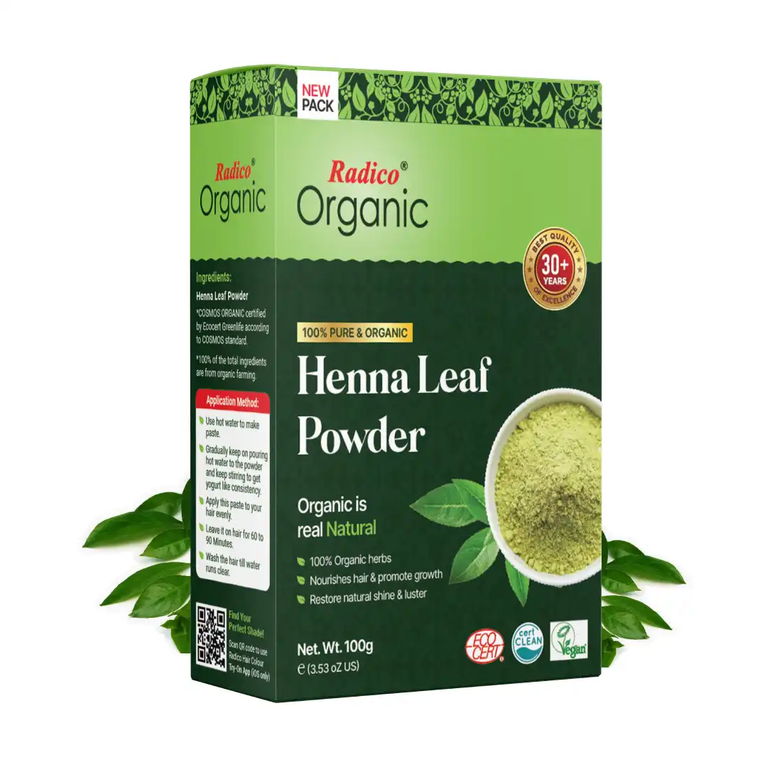 Radico Organic Henna Leaf Powder – Natural Hair Color &amp; Shine